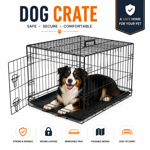Dog cage puppy training crate - dog,
