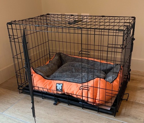 Folding metal dog cage - metal,
