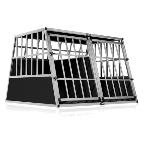 Large aluminium dog crate xxl - aluminium,