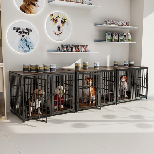 Large wooden dog crate strong - large,