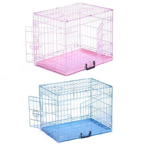 Dog cage pink blue - cage,