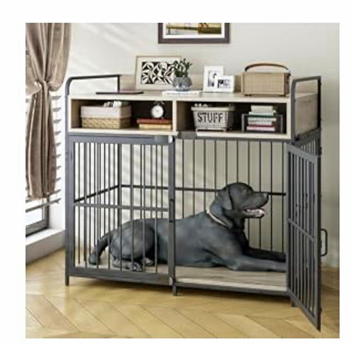 Large wood steel - wood, crate