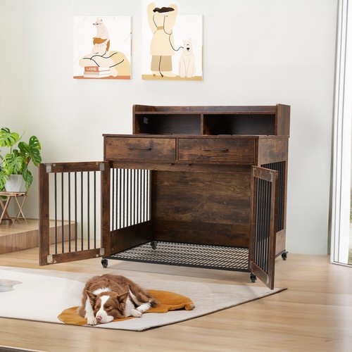 Large wooden dog - dog, pet