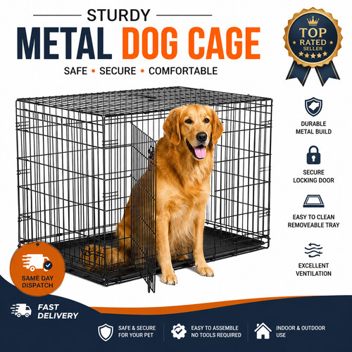 Metal dog cage puppy - dog,