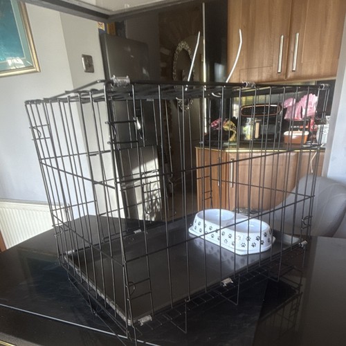 Black folding steel wire - folding, dog