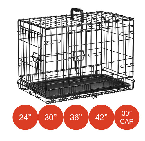 Folding metal dog cage - metal, mr