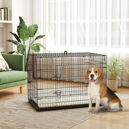 Pawhut dog crate with doors - dog,